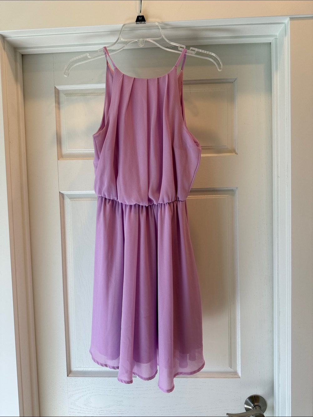 Blue Rain Girls' Lavender Halter Chiffon Party Dress